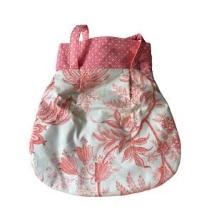 Summer Floral Beach Tote bag or Purse, stylish hand bag with button closure